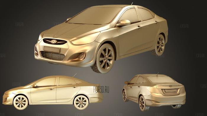 Hyundai Accent stl model for CNC